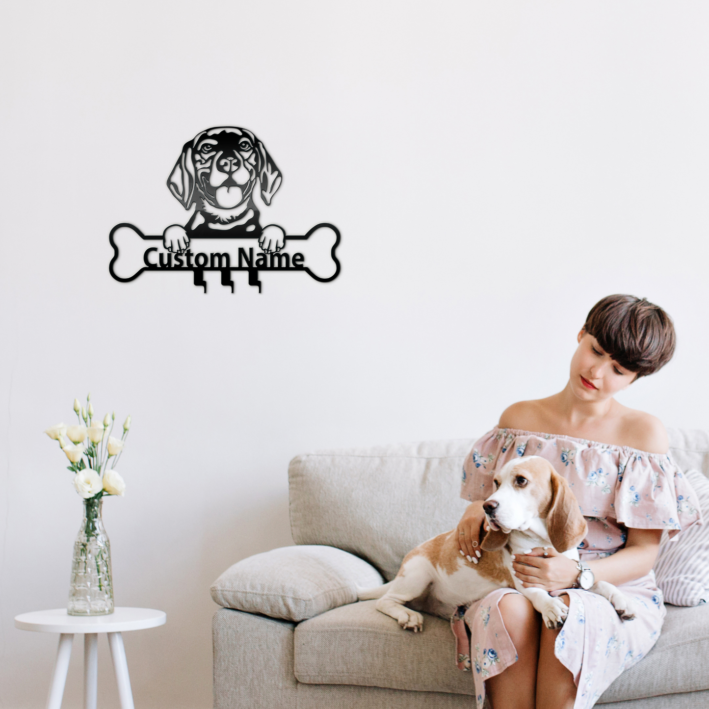 Μπίγκλ,Beagle, Μεταλλικό διακοσμητικό τοίχου, κρεμάστρα