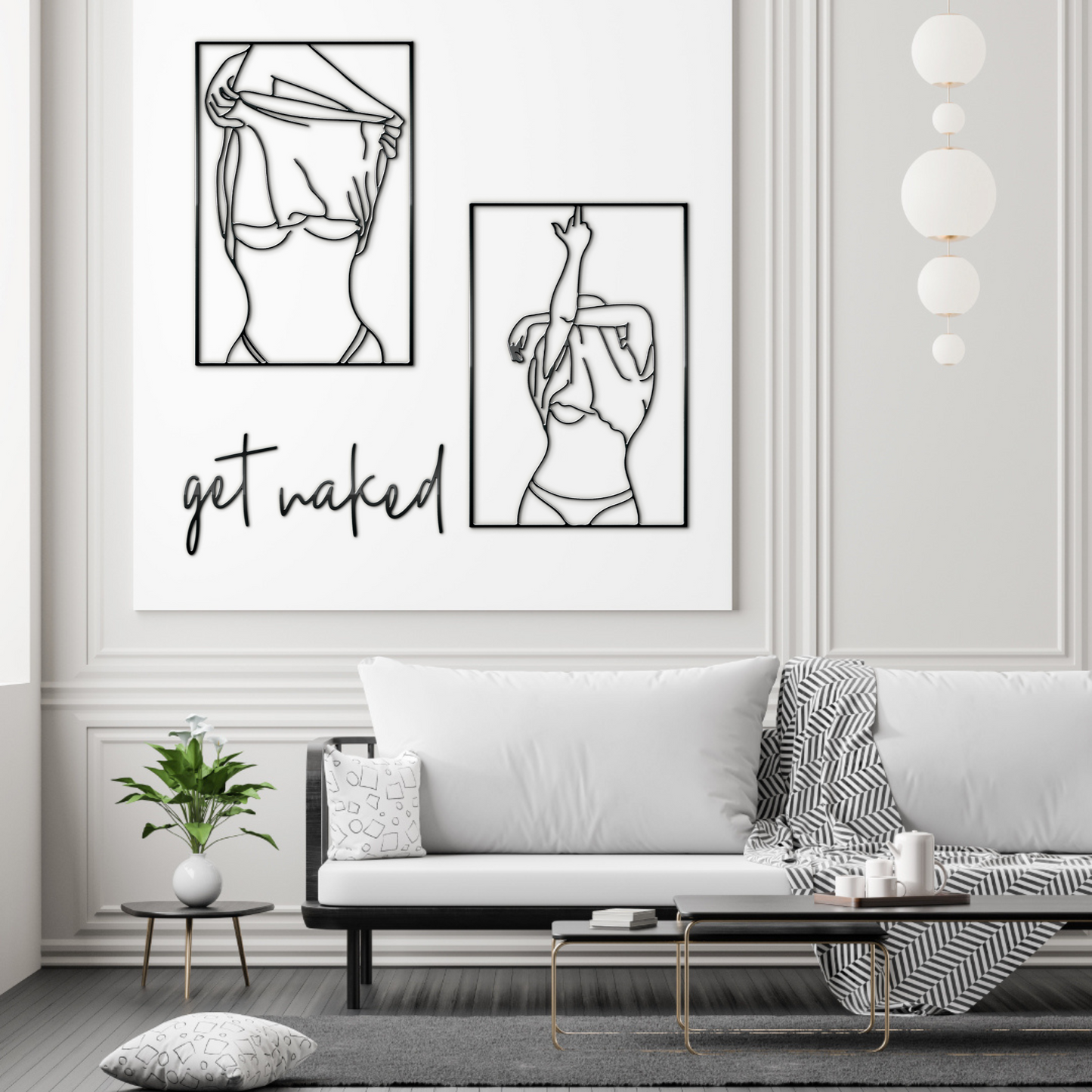 ATTITUDE WOMEN SET, Μεταλλικό διακοσμητικό τοίχου