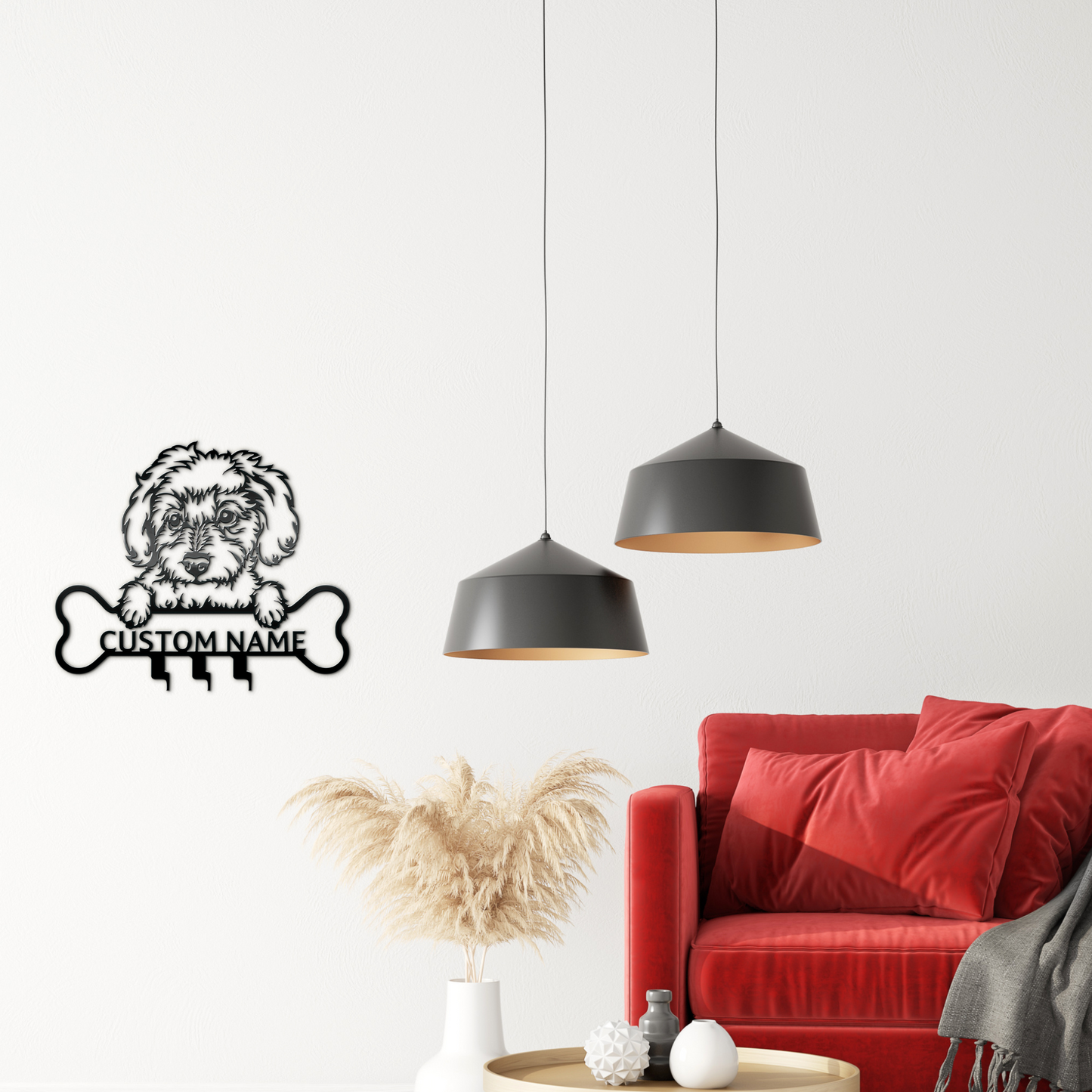 Μαλτέζ,Maltese, Μεταλλικό διακοσμητικό τοίχου, κρεμάστρα