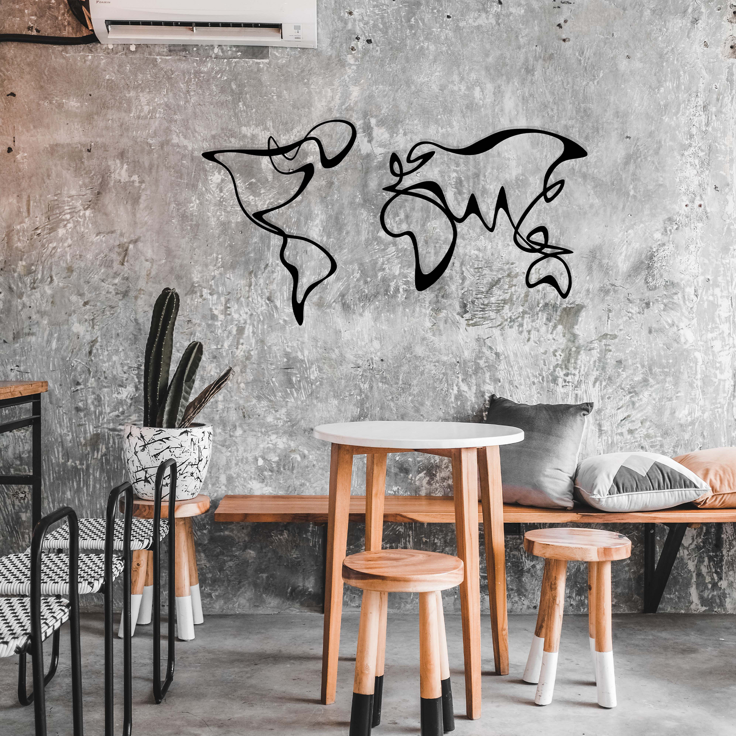 PENCIL MAP, Μεταλλικό διακοσμητικό τοίχου