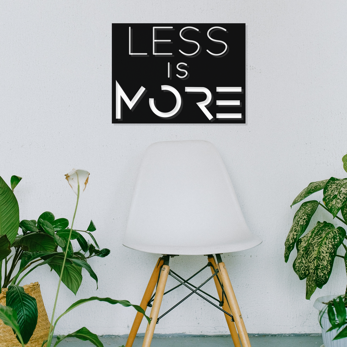 LESS IS MORE, Μεταλλικό διακοσμητικό τοίχου