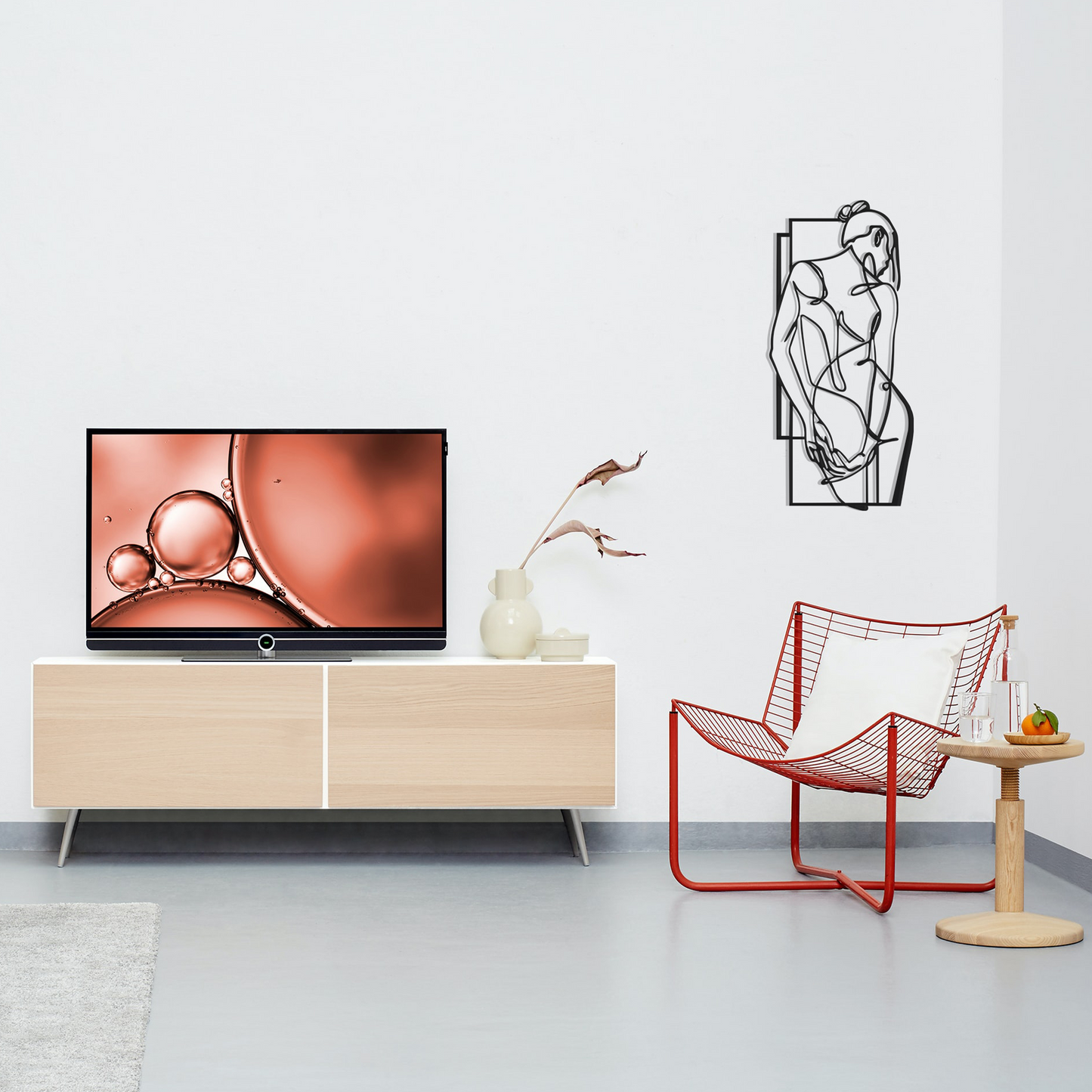 WOMAN BACK VIEW, Μεταλλικό διακοσμητικό τοίχου