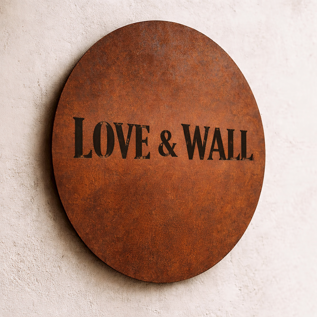 Custom Στρογγυλή Πινακίδα Corten