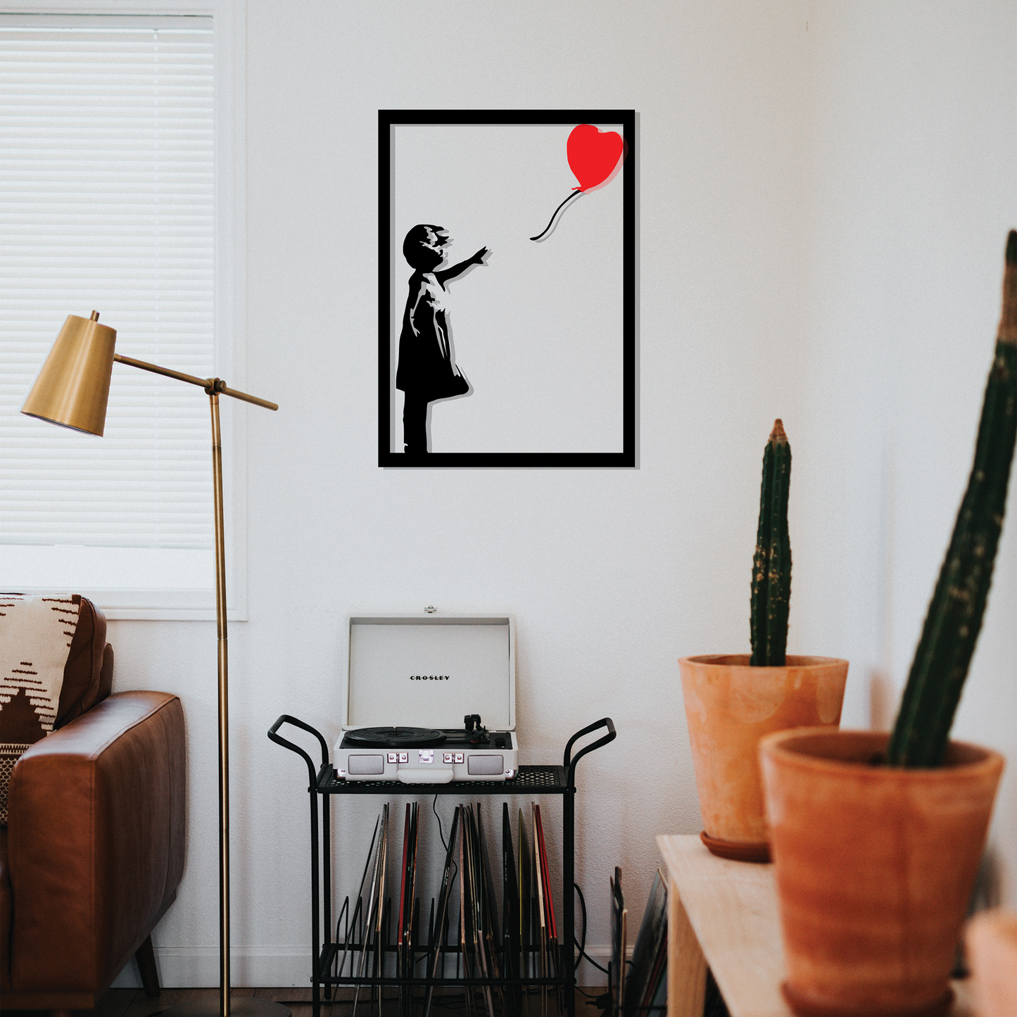 GIRL WITH (HEART) BALLOON ,BANKSY, Μεταλλικό διακοσμητικό τοίχου