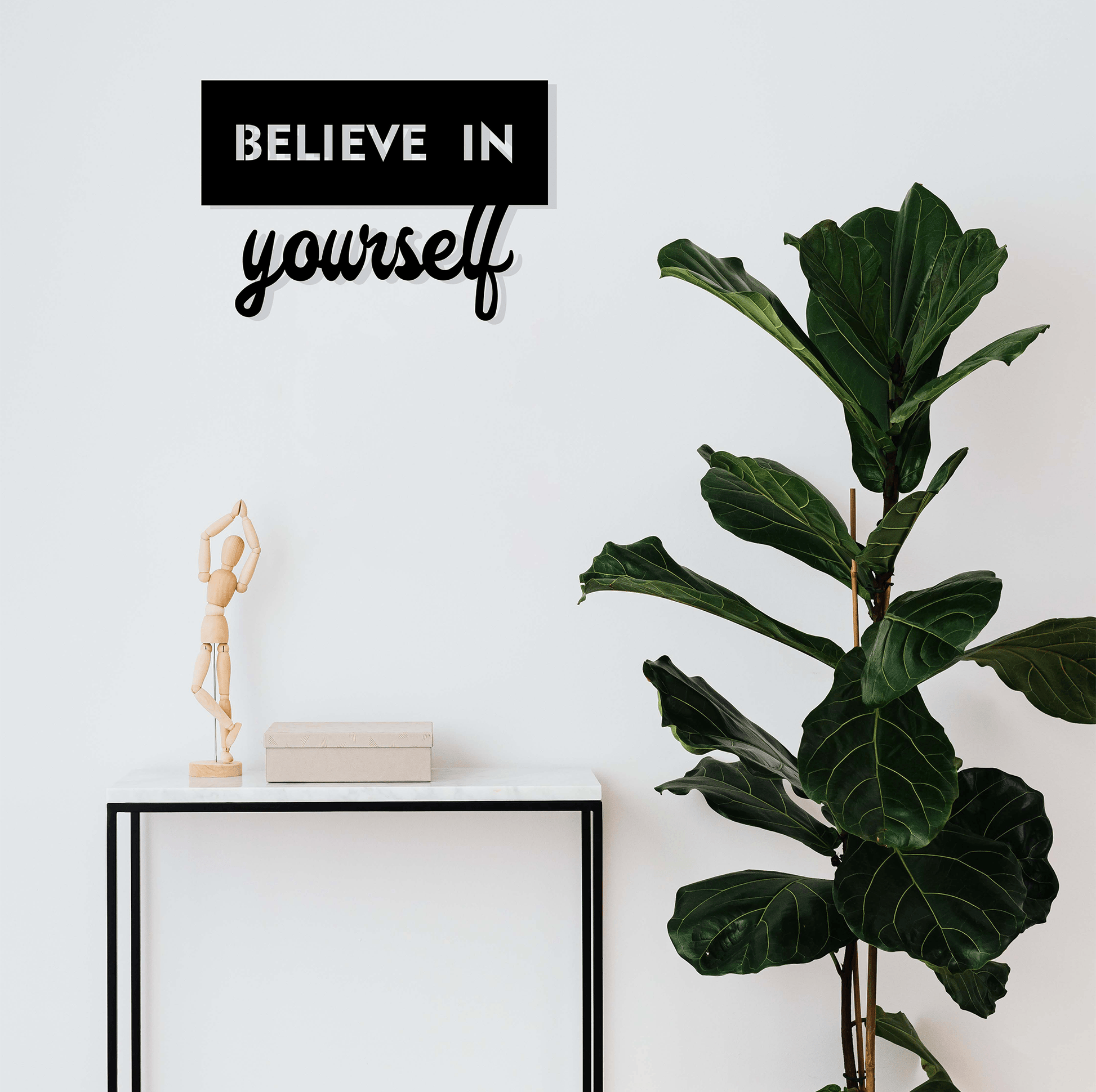 BELIEVE IN YOURSELF, Μεταλλικό διακοσμητικό τοίχου - lovenwall