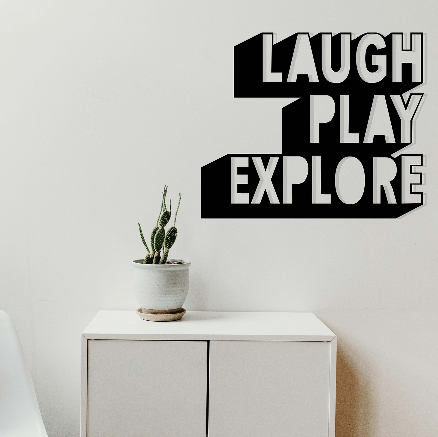 LAUGH PLAY EXPLORE, Μεταλλικό διακοσμητικό τοίχου